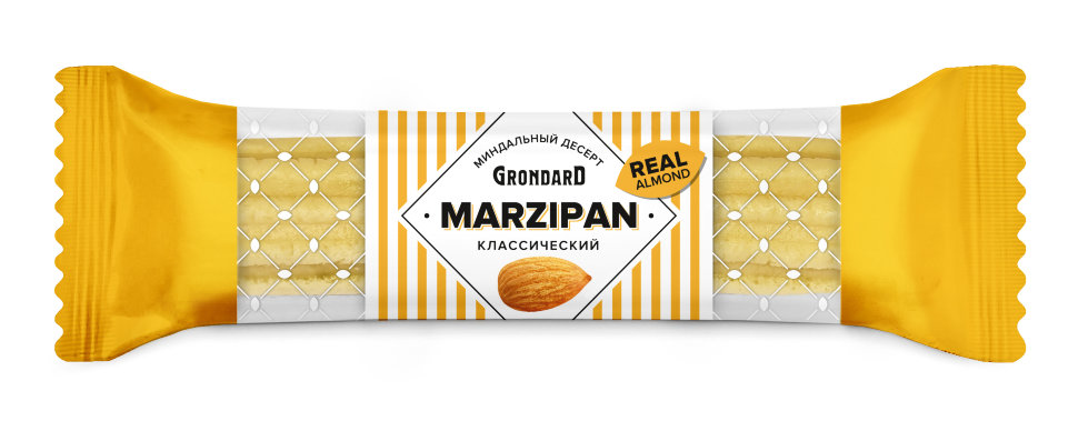  TM Grondard   (10361) Батончики НЕглазированные Марципановые Классика, (28шт по 40г)        в Елизово