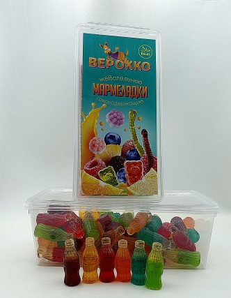 №2 Жевательный мармелад Бутылочки МИКС, 250г      в Елизово