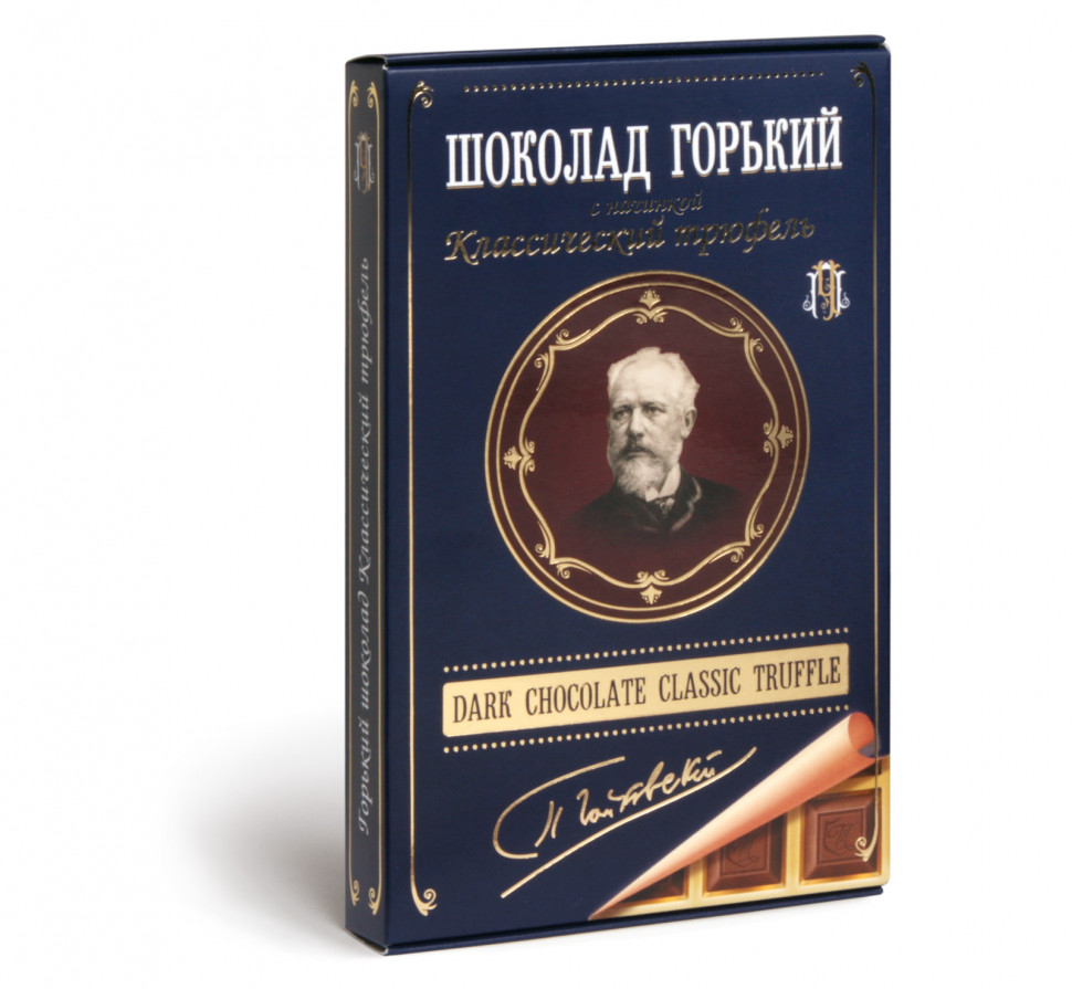 Фабрика Томер  Горький шоколад ТРЮФЕЛЬ классический (Чайковский), 112г в Елизово