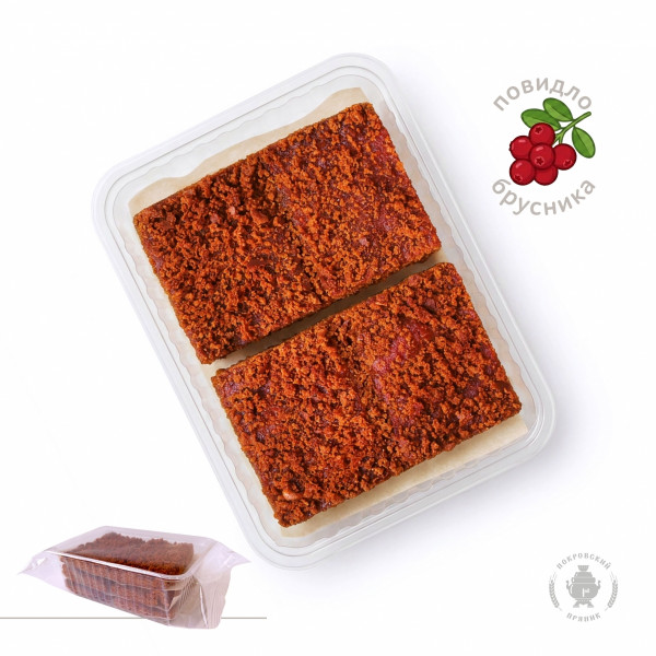 №3 Пряник 400г с фруктовой начинкой Брусника  в Елизово