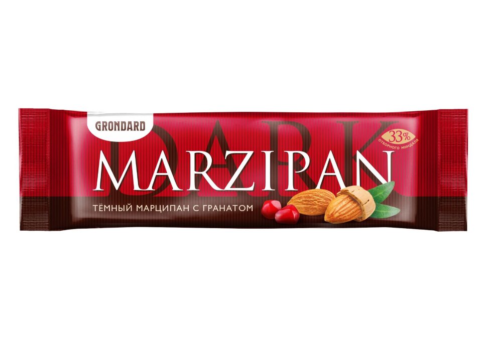  TM Grondard     (10973) Батончики глазированные Марципановые ГРАНАТ, (24шт по 50г)       в Елизово