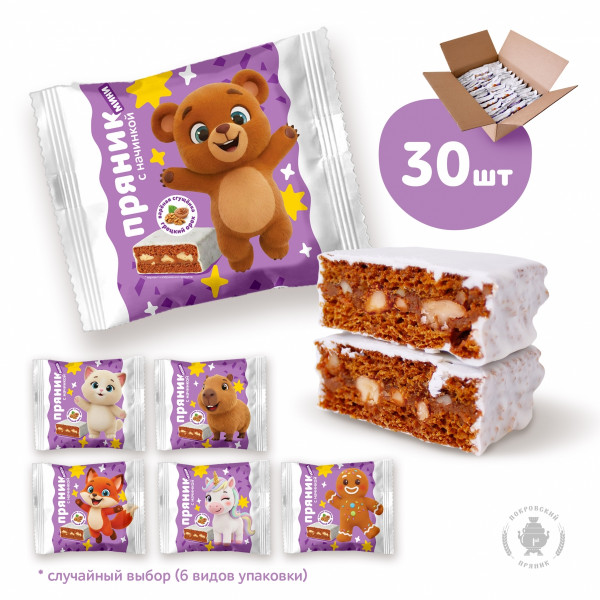 №2 Пряник МИНИ  коробка (30шт по 60г) в Елизово