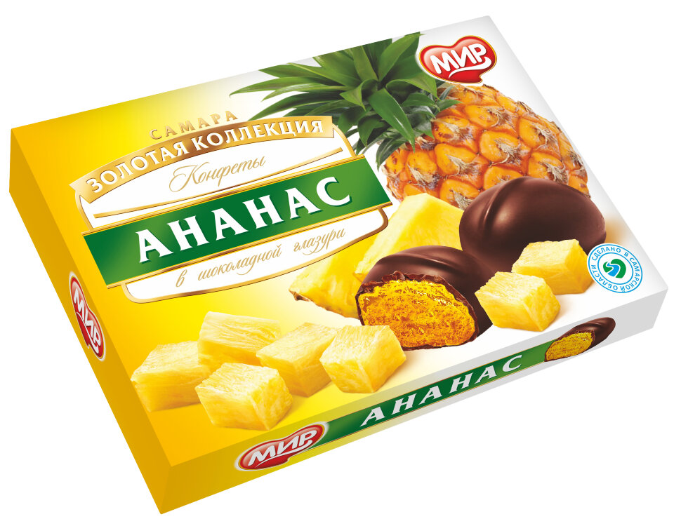  КФ МИР Ананас в шоколадной глазури 160г в Елизово