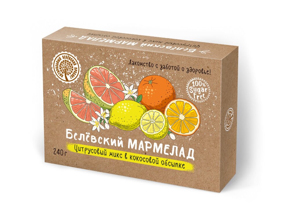  Мармелад белевский на фруктозе 240г "Цитрусовый микс" в Елизово