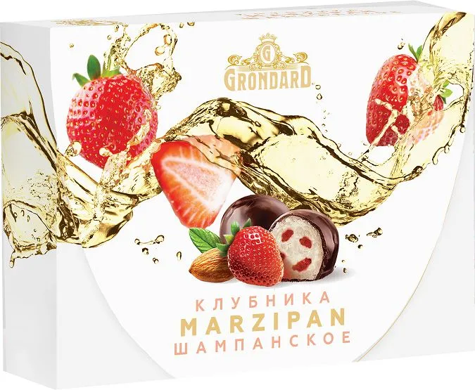 TM Grondard       (10185) Конфеты глазированные Марципановые Клубника и Шампанское, 98г в Елизово
